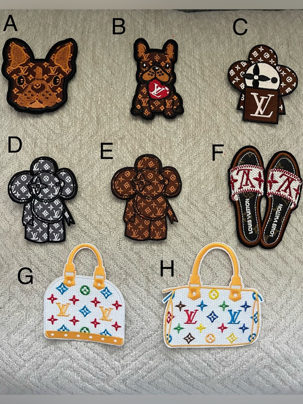 Iron On small Monogram Patches- Designer Style